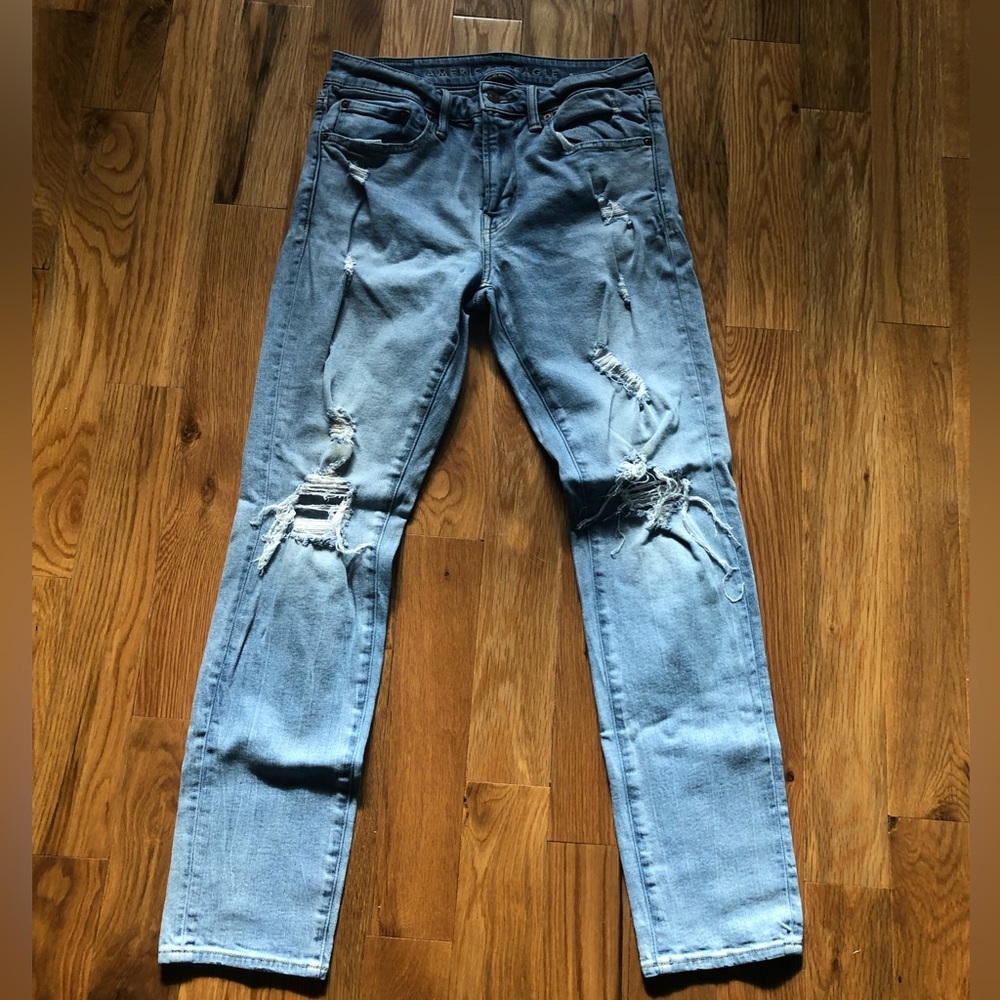 American Eagle Next Level Airflex Skinny distressed jeans, men's size 31 x 30